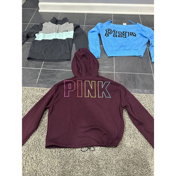 Lot of 3 Pink By Victoria’s Secret Sweatshirt/Sweaters Women’s XS Extra Small - Picture 2 of 16